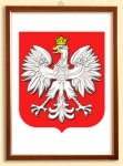 Godło państwowe - arkusz stylizowany - oprawa drewniana
