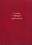 Rejestr wydanych zaświadczeń