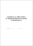 Ewidencja obecności w środowiskowym domu samopomocy