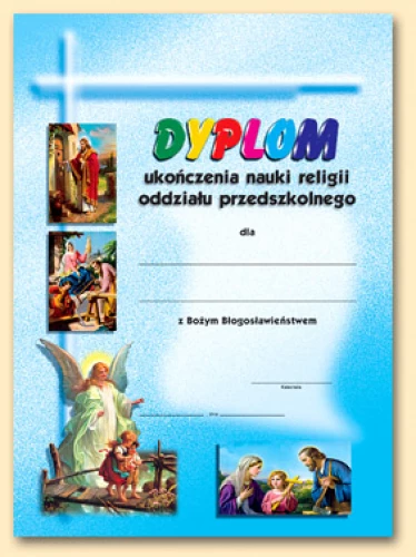 Dyplom ukończenia nauki religii oddziału przedszkolnego nr 1 - format A4